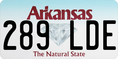AR license plate 289LDE