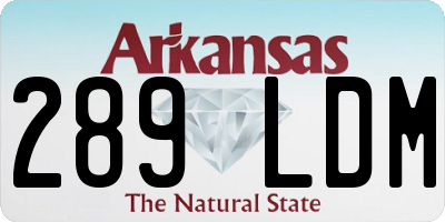 AR license plate 289LDM