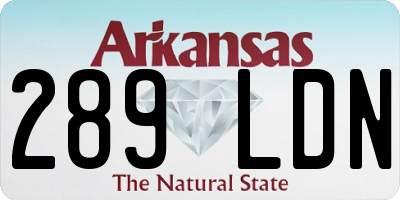 AR license plate 289LDN
