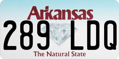 AR license plate 289LDQ