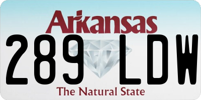 AR license plate 289LDW