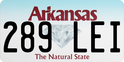 AR license plate 289LEI