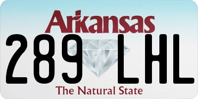 AR license plate 289LHL