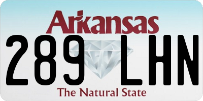 AR license plate 289LHN