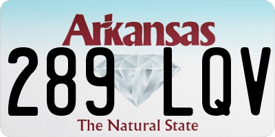 AR license plate 289LQV