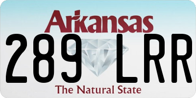 AR license plate 289LRR