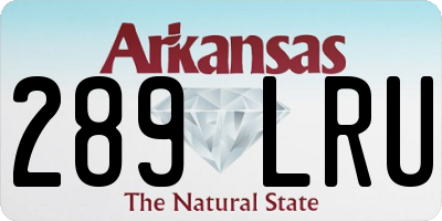 AR license plate 289LRU
