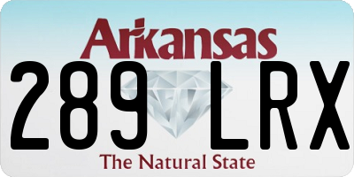 AR license plate 289LRX