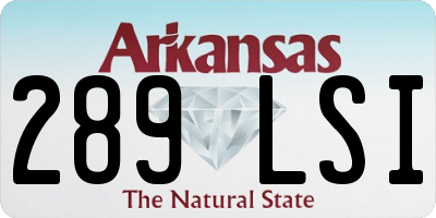 AR license plate 289LSI