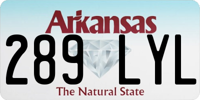 AR license plate 289LYL