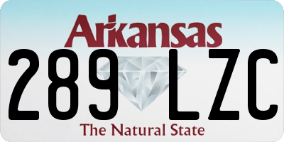 AR license plate 289LZC