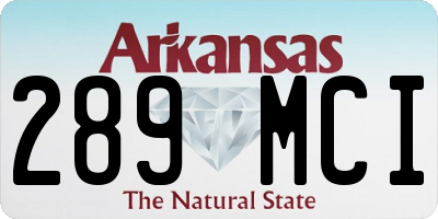 AR license plate 289MCI