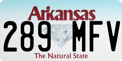 AR license plate 289MFV