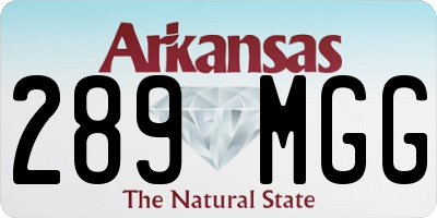 AR license plate 289MGG