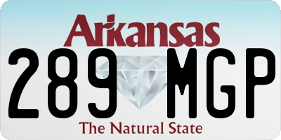 AR license plate 289MGP