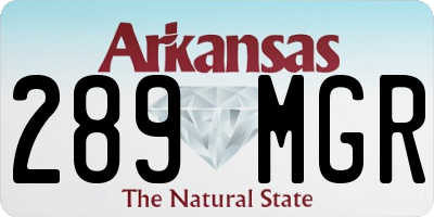 AR license plate 289MGR
