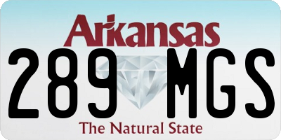AR license plate 289MGS