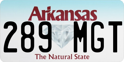 AR license plate 289MGT
