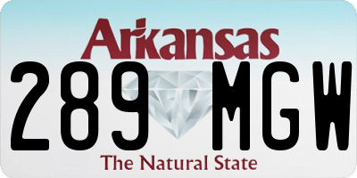 AR license plate 289MGW