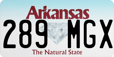 AR license plate 289MGX