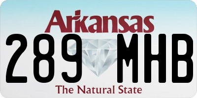 AR license plate 289MHB