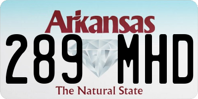 AR license plate 289MHD