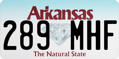 AR license plate 289MHF