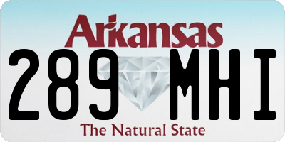 AR license plate 289MHI