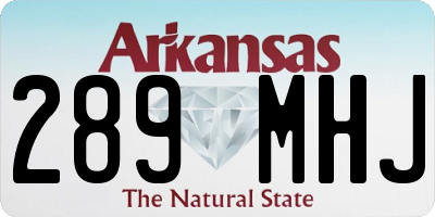 AR license plate 289MHJ