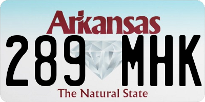 AR license plate 289MHK