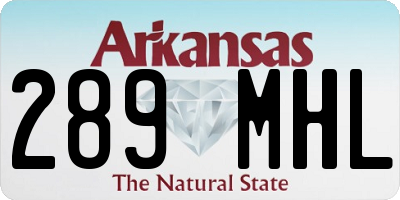 AR license plate 289MHL