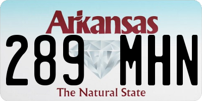 AR license plate 289MHN