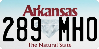 AR license plate 289MHO