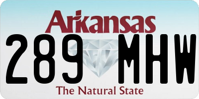 AR license plate 289MHW
