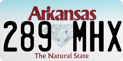AR license plate 289MHX