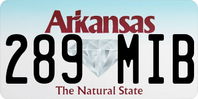 AR license plate 289MIB