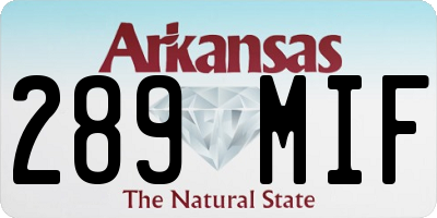 AR license plate 289MIF