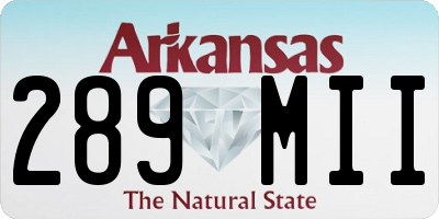 AR license plate 289MII