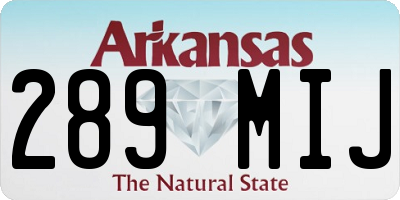 AR license plate 289MIJ