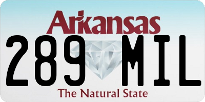 AR license plate 289MIL