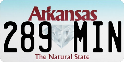 AR license plate 289MIN