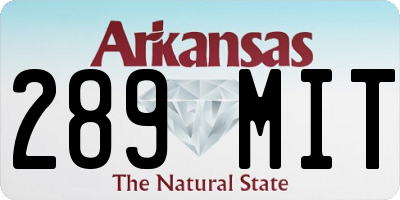 AR license plate 289MIT