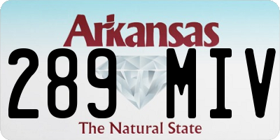 AR license plate 289MIV