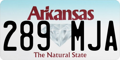 AR license plate 289MJA