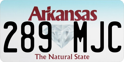 AR license plate 289MJC