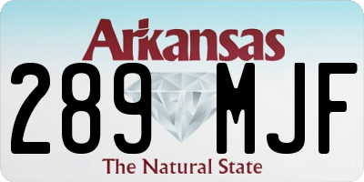 AR license plate 289MJF