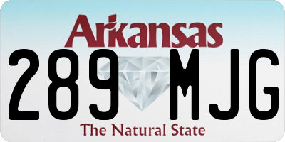 AR license plate 289MJG