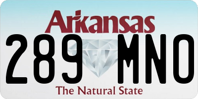 AR license plate 289MNO