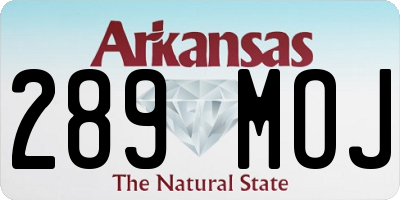 AR license plate 289MOJ