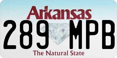 AR license plate 289MPB